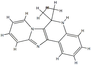 Pyrido[2,1:2,3]imidazo[4,5-c]quinoline,  5,6-dihydro-6,6-dimethyl- 化学構造式