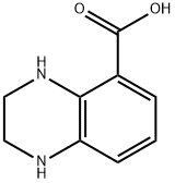 1,2,3,4-Tetrahydro-quinoxaline-5-carboxylic acid 化学構造式