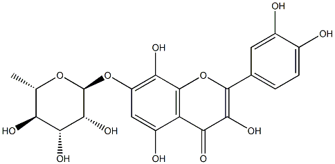 Gossypetin-7-O-α-rhaMnopyranoside Struktur