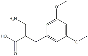 2-Aminomethyl-3-(3,5-dimethoxyphenyl)propionicacid Structure