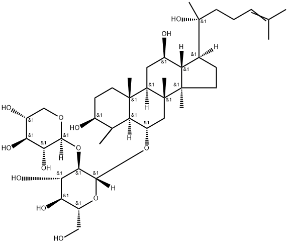 20(R)-Notoginsenoside R2 化学構造式