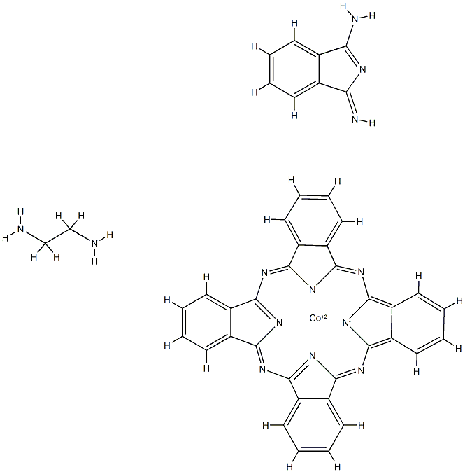 (ethylenediamine-N)(1-imino-1H-isoindol-3-amine-N2)[29H,31H-phthalocyaninato-N29,N30,N31,N32]cobalt 化学構造式