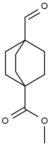 4-ホルミルビシクロ[2.2.2]オクタン-1-カルボン酸メチル 化学構造式
