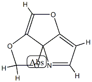 1,3-Dioxolo[3,4]furo[3,2-b]pyrrole 化学構造式