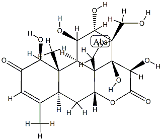 (-)-13,20-Epoxy-1β,11β,12α,14,15β,21-hexahydroxypicrasa-3-ene-2,16-dione|鸦胆子内酯A