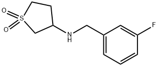 3-{[(3-fluorophenyl)methyl]amino}-1$l^{6}-thiolane-1,1-dione 结构式