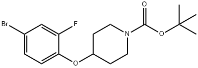 1-N-BOC-4-(4-BROMO-2-FLUOROPHENOXY)PIPERIDINE,954227-55-5,结构式