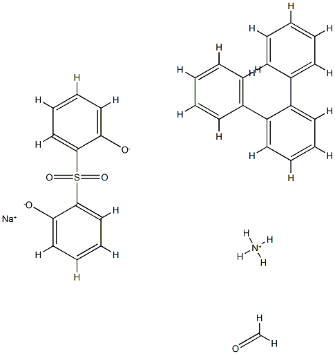 Formaldehyde, polymers with sulfonated terphenyl and sulfonylbis[phenol], ammonium sodium salts,95649-08-4,结构式