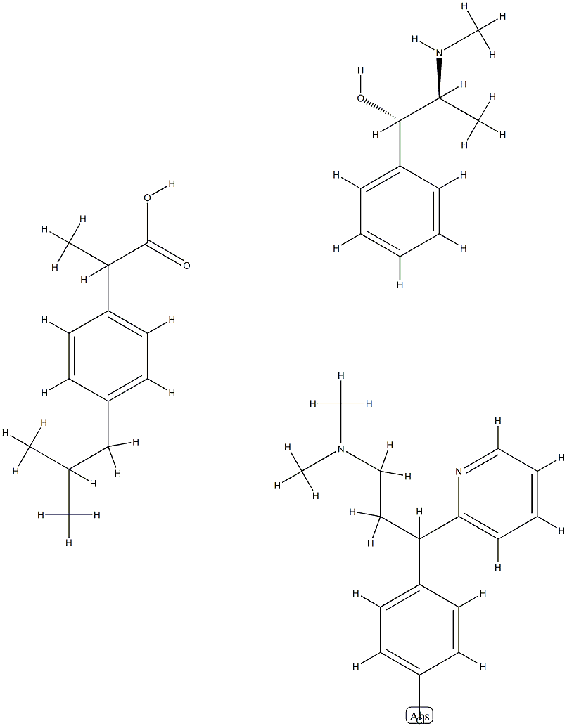 (3RS)-3-(4-氯苯基)-N,N-二甲基-3-(吡啶-2-基)丙基-1-胺氢(Z)-丁二酸酯 结构式