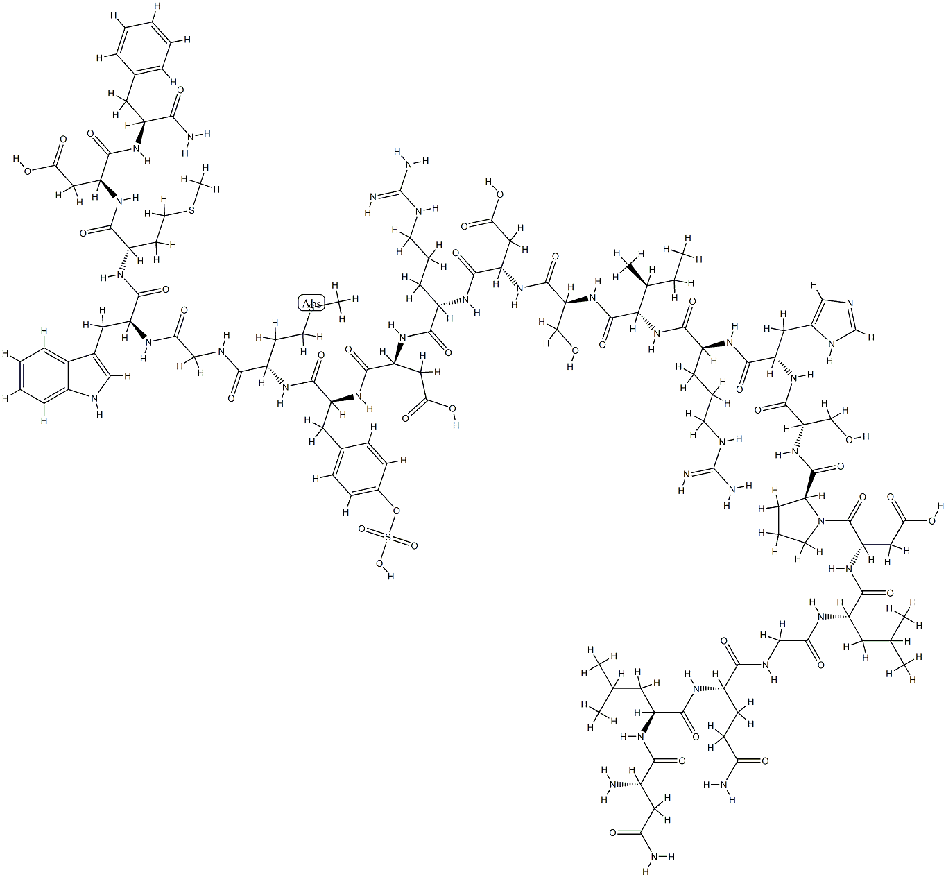 cholecystokinin 22 C-terminal fragment 化学構造式