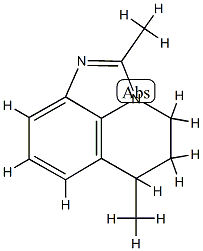 4H-Imidazo[4,5,1-ij]quinoline,5,6-dihydro-2,6-dimethyl-(7CI,9CI) 化学構造式