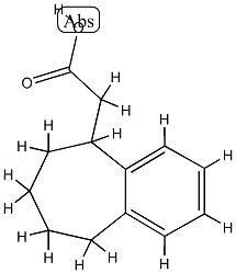 2-(6,7,8,9-tetrahydro-5H-benzo[7]annulen-5-yl)acetic acid Struktur