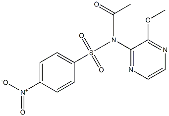 N-(3-甲氧基吡嗪-2-基)-N-((4-硝基苯基)磺酰)醋胺石 结构式