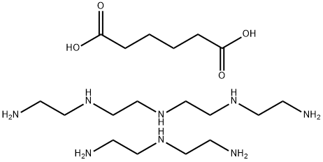 Hexanedioic acid, polymer with n-(2-aminoethyl)-n'-[2-[(2-aminoethyl)amino]ethyl]-1,2-ethanediamine and n-(2-aminoethyl)-1,2-ethanediamine Struktur