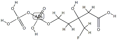 6-fluoromevalonate-5-pyrophosphate 结构式