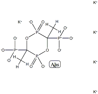 (2,5-dihydroxy-3,6-dimethyl-1,4,2,5-dioxadiphosphorinane-3,6-diyl)diphosphonic acid P,P'-dioxide, hexapotassium salt Structure