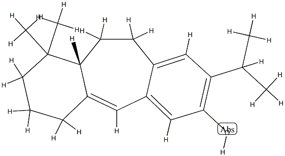 [11aS,(-)]-2,3,4,10,11,11aα-Hexahydro-1,1-dimethyl-8-(1-methylethyl)-1H-dibenzo[a,d]cycloheptene-7-ol Struktur