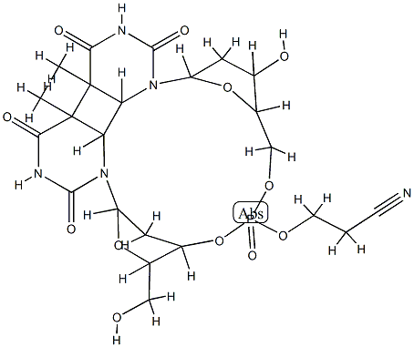 thymidylyl(3'-5')thymidine cyanoethyl ester Struktur