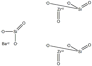 barium tris[metasilicato(2-)]dioxodizirconate(2-) 化学構造式