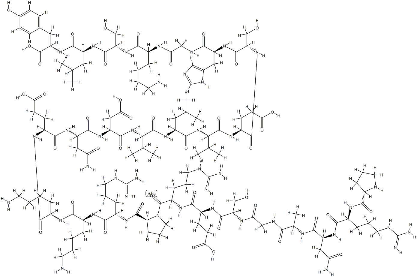parathyroid hormone (43-68), 68-Tyr-,97642-75-6,结构式