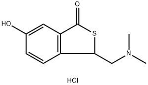 9-(dimethylaminomethyl)-4-hydroxy-8-thiabicyclo[4.3.0]nona-2,4,10-trien-7-one hydrochloride 化学構造式