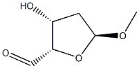 alpha-D-threo-Pentodialdo-1,4-furanoside, methyl 2-deoxy- (9CI),98050-06-7,结构式