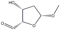 beta-D-threo-Pentodialdo-1,4-furanoside, methyl 2-deoxy- (9CI) Struktur