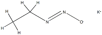 (E)-POTASSIUMPROPANEDIAZOTATE 化学構造式