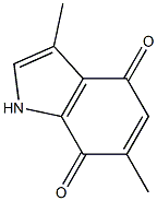 1H-Indole-4,7-dione,3,6-dimethyl-(9CI),98217-10-8,结构式