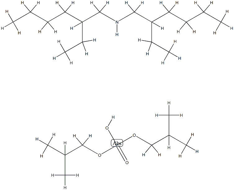 二异丁基磷酸氢酯与2-乙基-N-2-(乙己基)己胺的化合物,98510-87-3,结构式