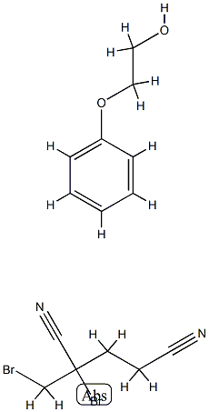 2-溴-2-(溴甲基)戊二腈、乙二醇苯醚混合物, 98668-04-3, 结构式