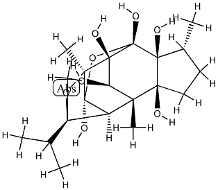 [2S,10S]-4,5,8,9-Tetrahydro-2aα,6α,9β-trimethyl-4α-(1-methylethyl)-2β,4β,6β-metheno-2H-cyclopenta[g]furo[2,3,4-ij][2]benzopyran-2α,5aα,6aα,9aα,9bα,9cα(2aH,6H,7H)-hexol,98751-76-9,结构式