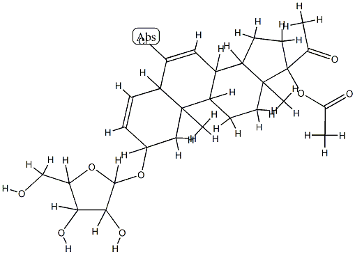 3-O-arabinofuranosylchlormadinol acetate Structure