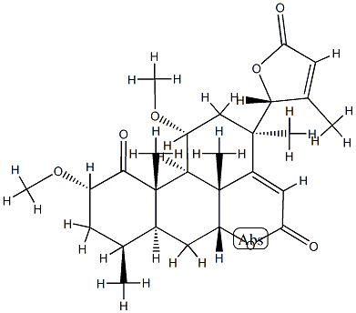 [17R,13α,(-)]-7α,17-Dihydroxy-2α,11α-dimethoxy-4β,8-dimethyl-1-oxo-24-nor-16,17-seco-5α-chola-14,20(22)-diene-16,23-dioic acid 16,7:23,17-dilactone Structure