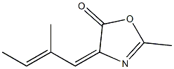 2-Oxazolin-5-one,2-methyl-4-(2-methyl-2-butenylidene)-(6CI) Struktur