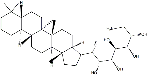 35-aminobacteriohopane-30,31,32,33,34-pentol Structure