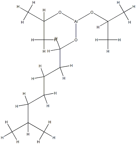 双(2-丙醇酸根合)(异辛酸根合)铝, 99790-95-1, 结构式