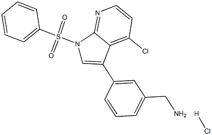 1001414-52-3 BenzeneMethanaMine, 3-[4-chloro-1-(phenylsulfonyl)-1H-pyrrolo[2,3-b]pyridin-3-yl]-, hydrochloride (1:1)