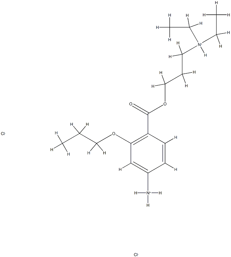 3-(4-azaniumyl-2-propoxy-benzoyl)oxypropyl-diethyl-azanium dichloride Structure