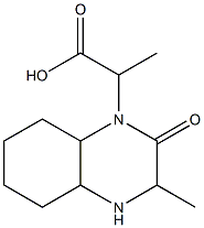 1(2H)-Quinoxalineacetic  acid,  octahydro--alpha-,3-dimethyl-2-Oxo-  (6CI) 化学構造式