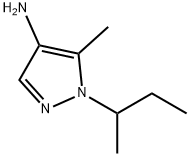 1H-Pyrazol-4-amine,  5-methyl-1-(1-methylpropyl)- 结构式