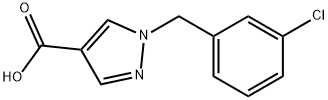 1-(3-Chloro-benzyl)-1H-pyrazole-4-carboxylicacid Struktur