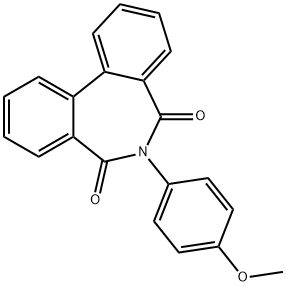 6-(4-methoxyphenyl)-5H-dibenzo[c,e]azepine-5,7(6H)-dione 化学構造式