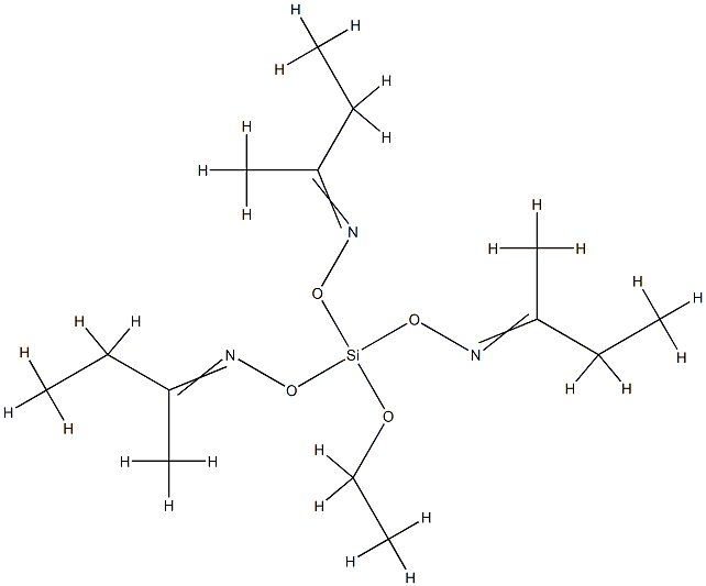 乙氧基三(乙基甲基甲酮肟)硅烷, 101371-00-0, 结构式