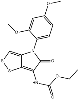[4-(2,4-Dimethoxy-phenyl)-5-oxo-4,5-dihydro-[1,2]dithiolo[4,3]pyrro-6-yl]-carbamic acid ethyl ester|[4-(2,4-Dimethoxy-phenyl)-5-oxo-4,5-dihydro-[1,2]dithiolo[4,3]pyrro-6-yl]-carbamic acid ethyl ester