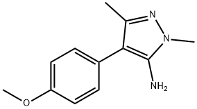 4-(4-METHOXYPHENYL)-1,3-DIMETHYL-1H-PYRAZOL-5-AMINE Structure
