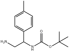 (2-Amino-1-p-tolyl-ethyl)-carbamic acid tert-butyl ester Structure