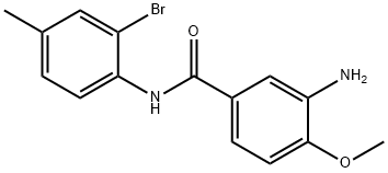 3-amino-N-(2-bromo-4-methylphenyl)-4-methoxybenzamide,1016747-68-4,结构式