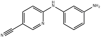 6-[(3-aminophenyl)amino]nicotinonitrile 化学構造式