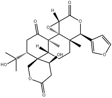 (4′S,6R,9bR)-3β-(3-フリル)-1,3,3′,3a,4,4′,5,5aβ,8,9,9a,10aβ-ドデカヒドロ-4′-ヒドロキシ-7α-(1-ヒドロキシ-1-メチルエチル)-3aβ,9aα-ジメチルスピロ[ナフト[2,1-c]オキシレノ[d]ピラン-6(7H),5′(6′H)-[2H]-ピラン]-1,2′,9-トリオン 化学構造式